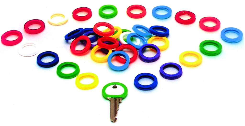 ANELLINO SEGNACHIAVE COPRITESTA 200 PZ.  col.Assortiti