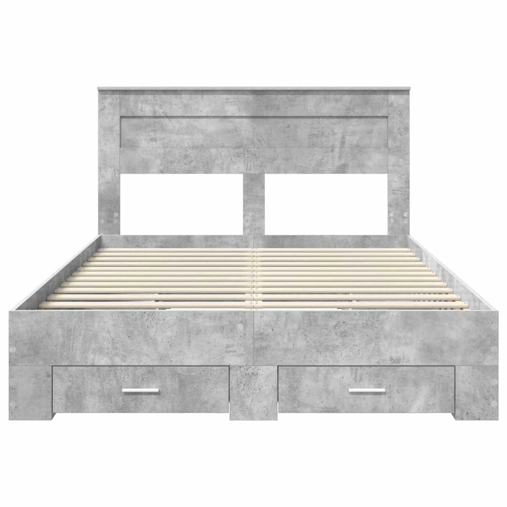 Struttura del letto con cassetto con testiera Legno multistrato 3409976
