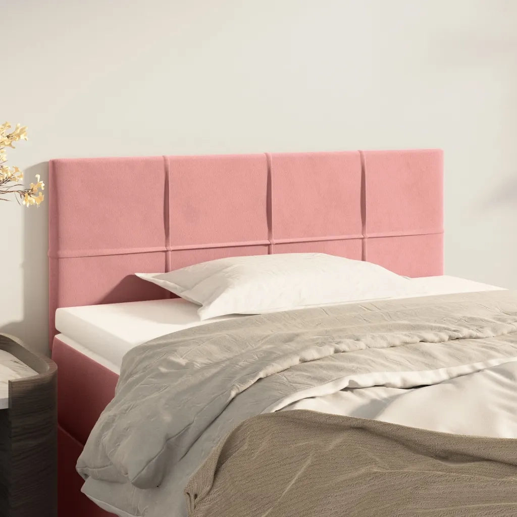 Testiera-Testata-Testiera Decorativa Rosa 80x5x78/88 cm in Velluto 835348