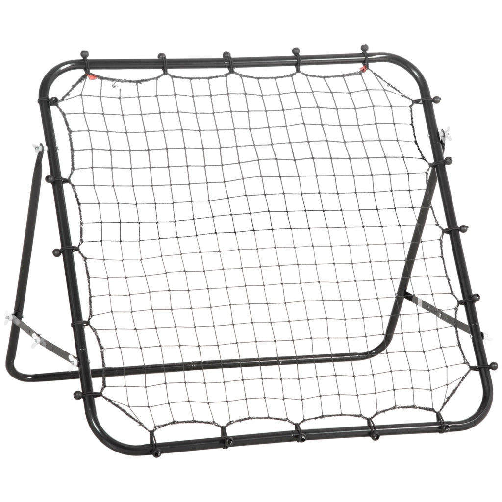 Rebounder Calcio 84x84cm ¨C Xylo ¨C Angolo Regolabile Allenamento Tiro Passaggio Rimbalzo Nero