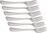 Set di forchette per antipasti in acciaio inossidabile da 6 pezzi, 3-tin cocktail, forchette per frutta, lunghezza 133 cm - Incluso contenuto