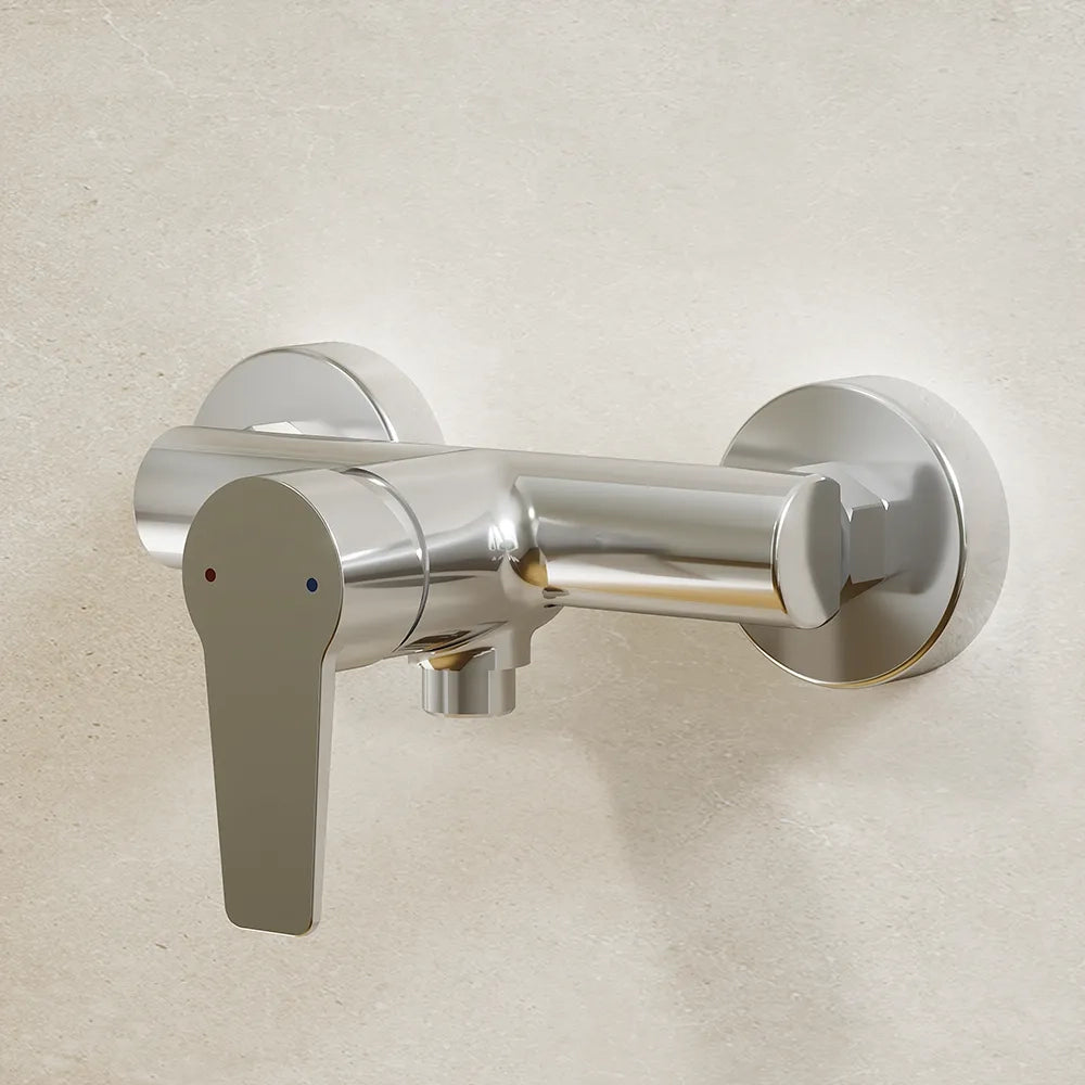 Set miscelatori: lavabo bidet senza scarico ed esterno doccia cromato | Jane