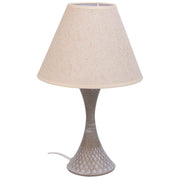 Lampada da tavolo in metallo grigio 23x23x38h
