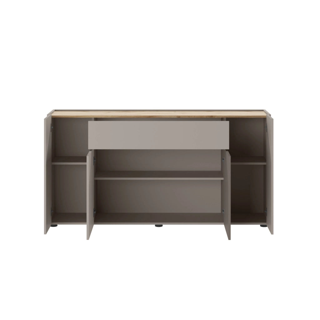 Madia Cirimido, Credenza 3 Ripiani, 170x40x85h cm Grigio Tortora