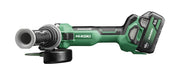 Hikoki g1813da smerigliatrice angolare a batteria 18v, 5ah, 125mm brushless, completa di 2 batterie, caricabatteria, impugnatura laterale antivibrante, chiave, disco abrasivo, valigetta stackable