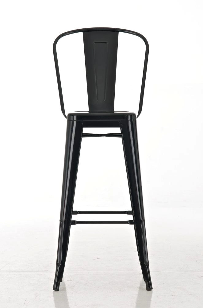 Sgabello Aiden in metallo nero