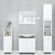 Set Mobili da Bagno 4 pz Bianco in Legno Multistrato 3056880