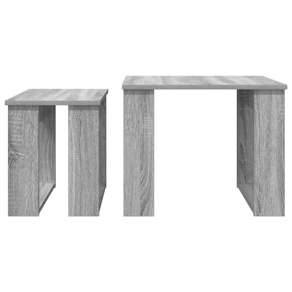 Set di Tavolini da Caffè 2 pcs Grigio Sonoma Legno multistrato