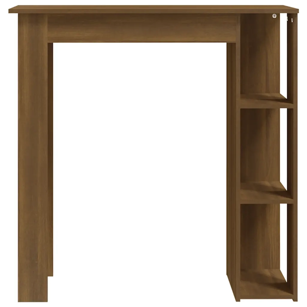 Tavolino da Bar con Ripiani Rovere Marrone 102x50x103,5 cm 812965