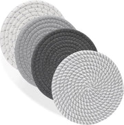 Onderzetters da tavolo in acciaio inox, 4 pezzi, 20 cm, per piatti e bicchieri, accessori da cucina, accessori da tavola, in diverse tonalità di grigio