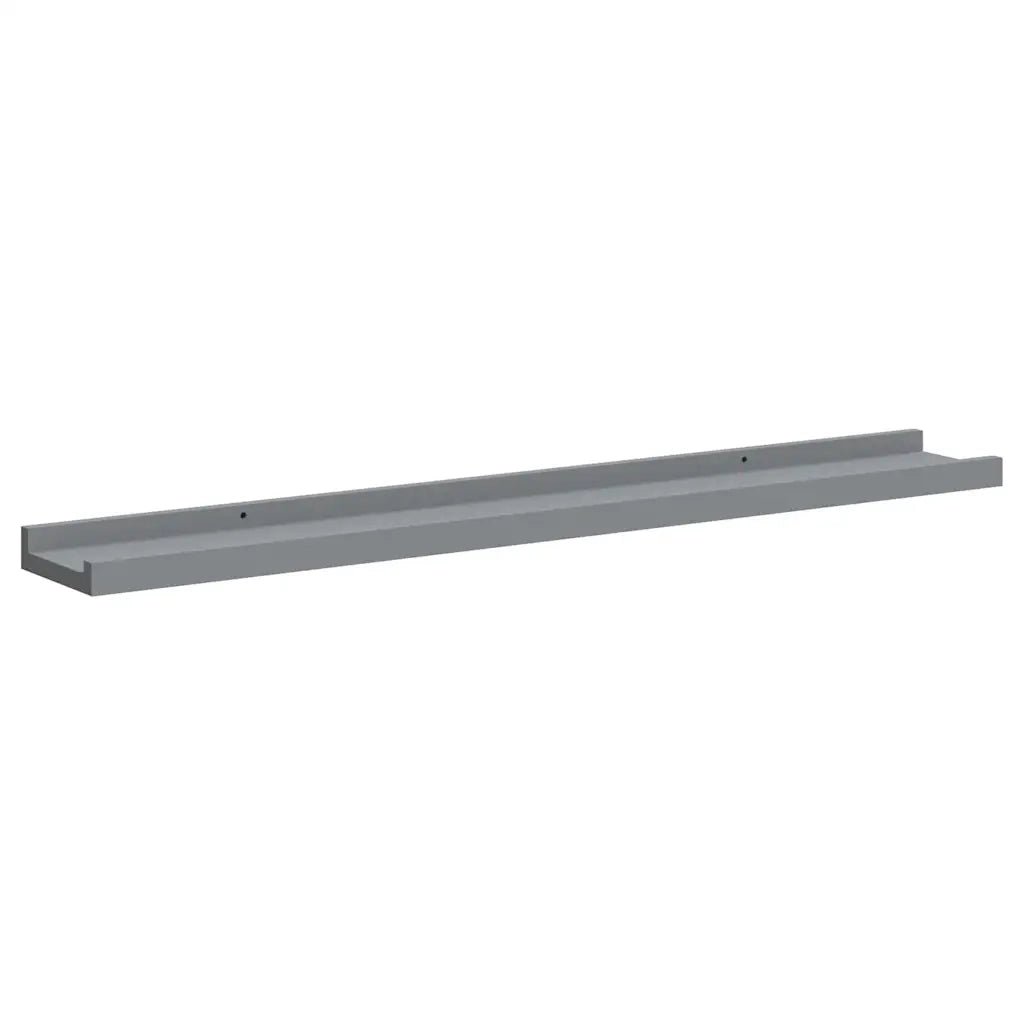 Mensole Loggia per Foto 2 pz Grigie 80x9x3 cm in MDF 323936