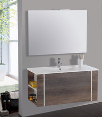 Mobile da Bagno Sospeso 100cm Mazzoni Gold Grigio Frassinato