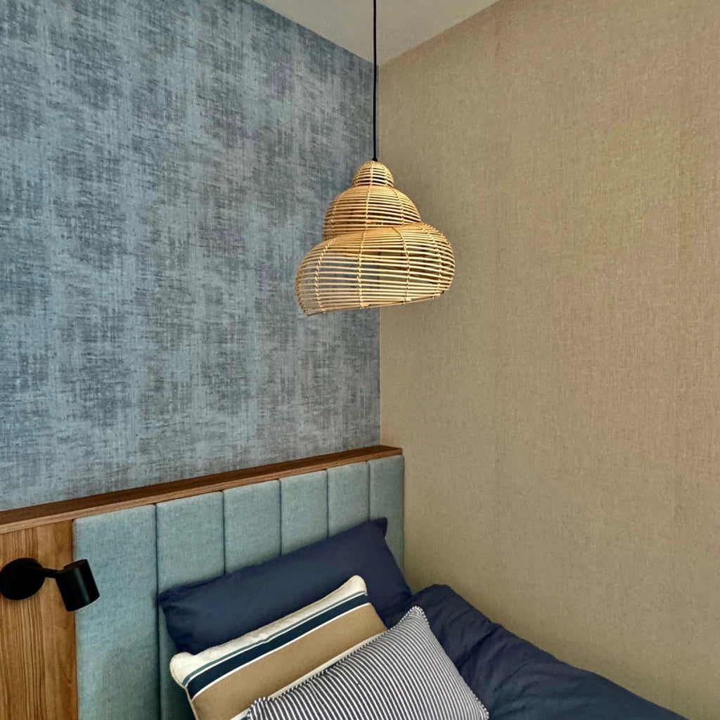 Lampada a sospensione Shella rattan Ø40 E27 Light Prestige