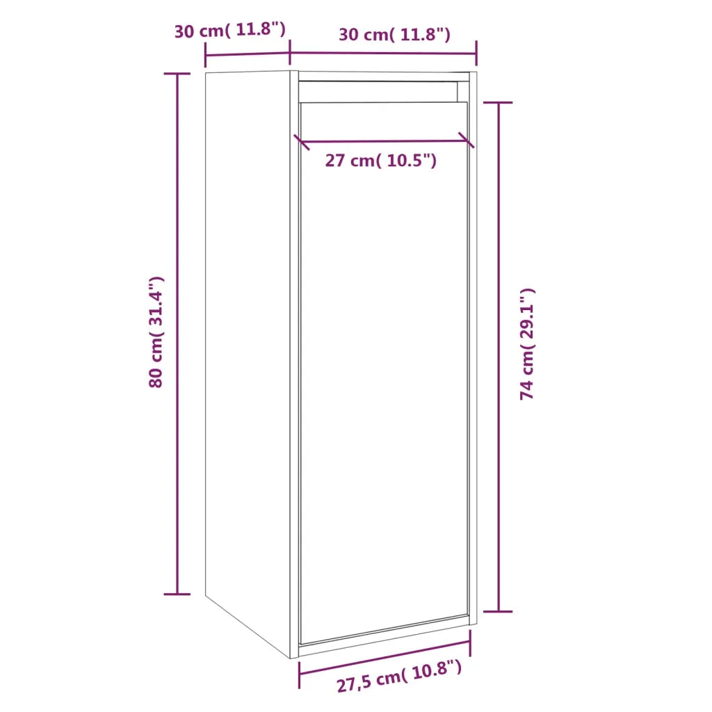 Pensile 30x30x80 cm in Legno Massello di Pino CFW7032638