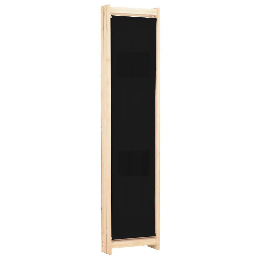 Divisorio a 3 Pannelli Nero 120x170x4 cm in Tessuto 248183