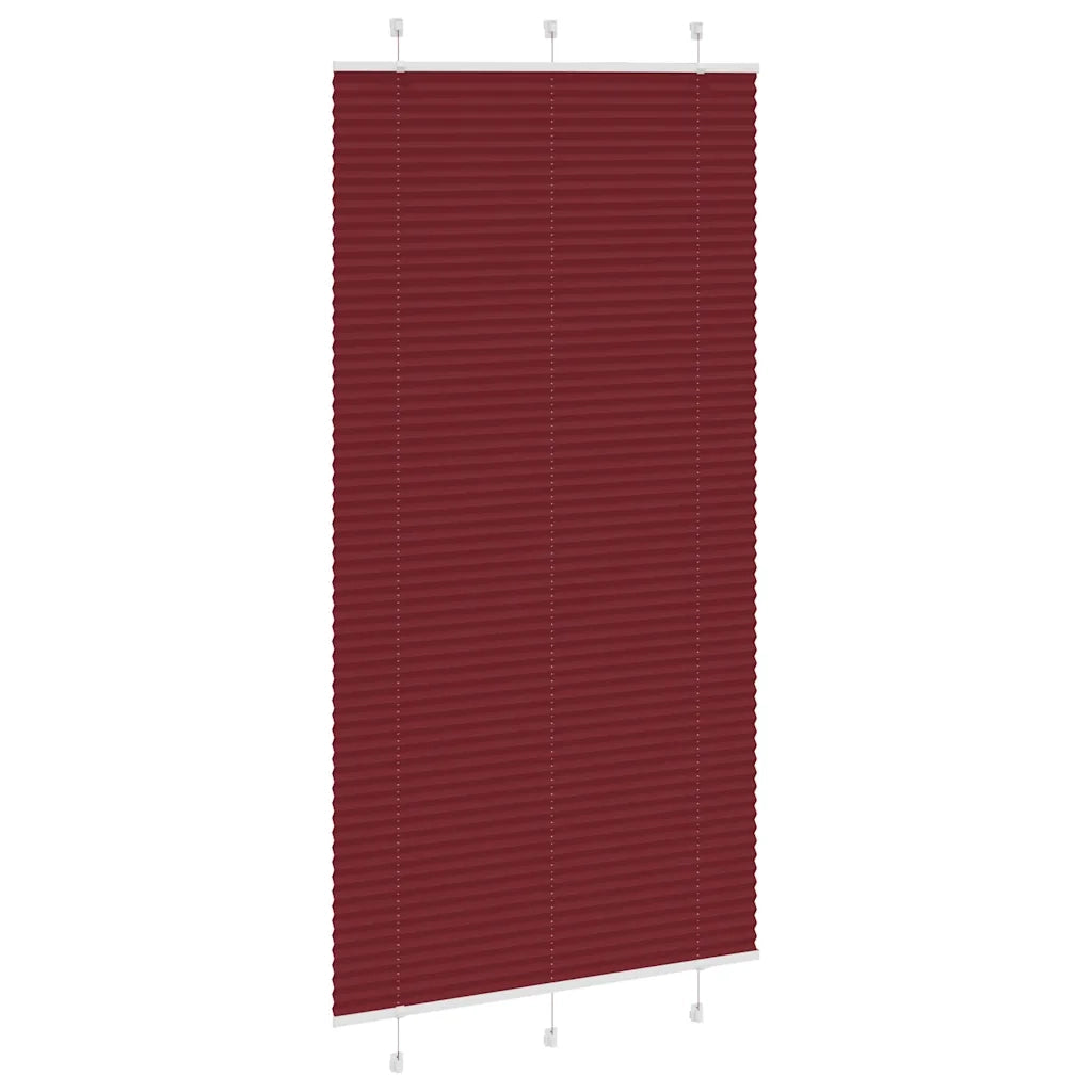 Tenda Plissettata | Tenda pliss¨¨ Rosso Bordeaux 105x200 cm Larghezza Tessuto
