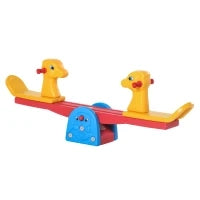 Altalena a Bilico con Maniglie Antiscivolo per Bambini Età 1-4 Anni, Plastica HDPE Atossica, 150x32x60cm, Multicolore