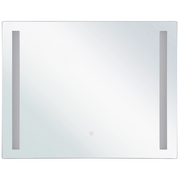 Specchio da Parete con LED in Vetro Trasparente 60 x 70 cm Rettangolare Illuminato