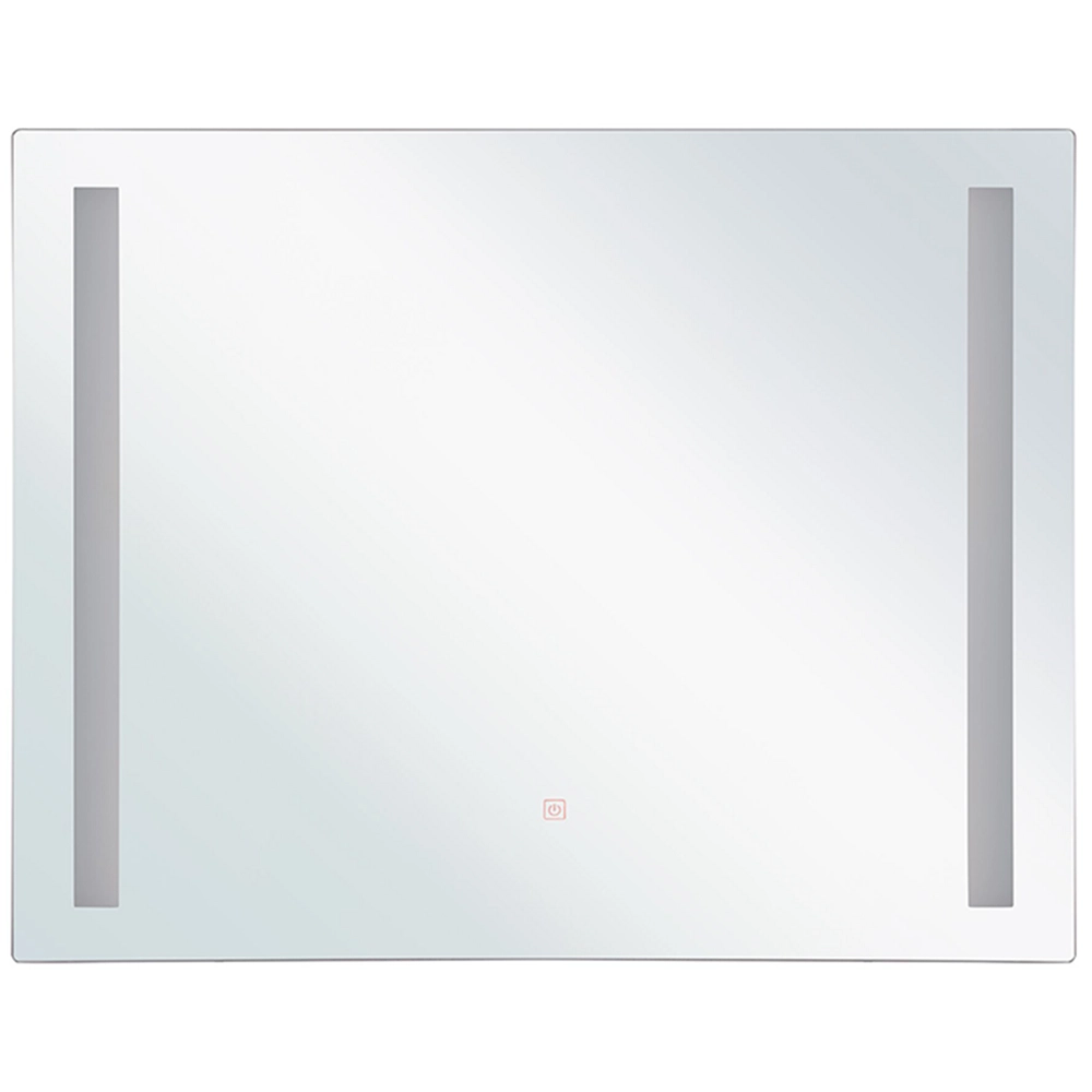 Specchio da Parete con LED in Vetro Trasparente 60 x 70 cm Rettangolare Illuminato