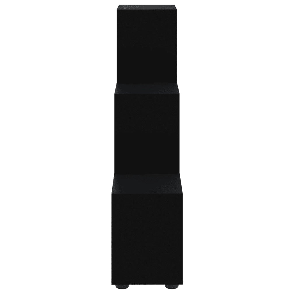 Libreria a Scala Nera 107 cm in Legno Multistrato