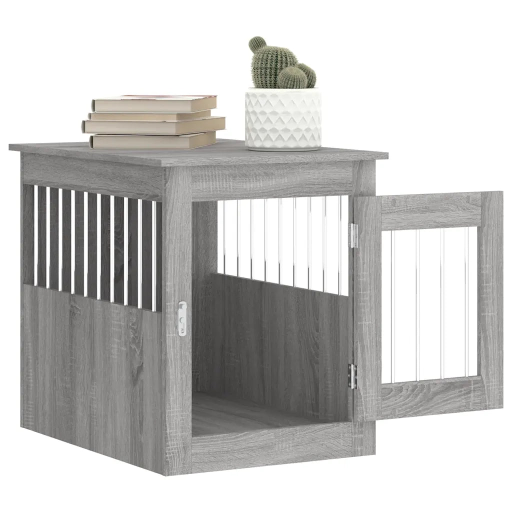 Gabbia Cani da Arredamento Grigio Sonoma 55x75x65cm Multistrato CFW6510456