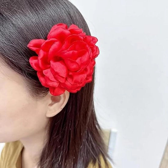 Fiori di Peonia in Tulle Rosa - Spilla per Donna per Festa, Ballo, Banchetto - Accessori per Abito da Cerimonia e Gioielli Regalo