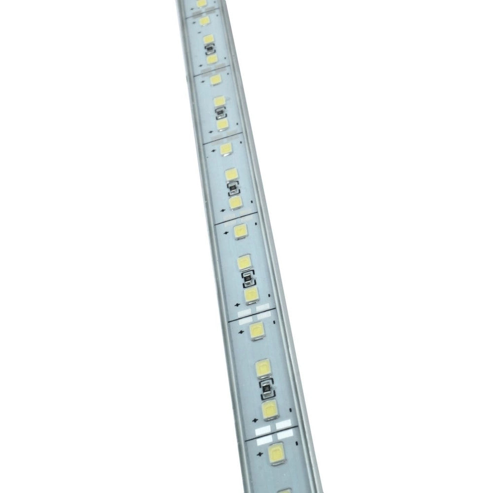 Trade Shop - Striscia Led Profilo Barra Alluminio Impermeabile Ip67 1 Metro 72 Led 5630 18w - -bianco Freddo      -