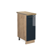 Armadio cucina dispensa alto Fame-Line Blu scuro lucido/Rovere dorato 30 cm, PL Rovere Vicco