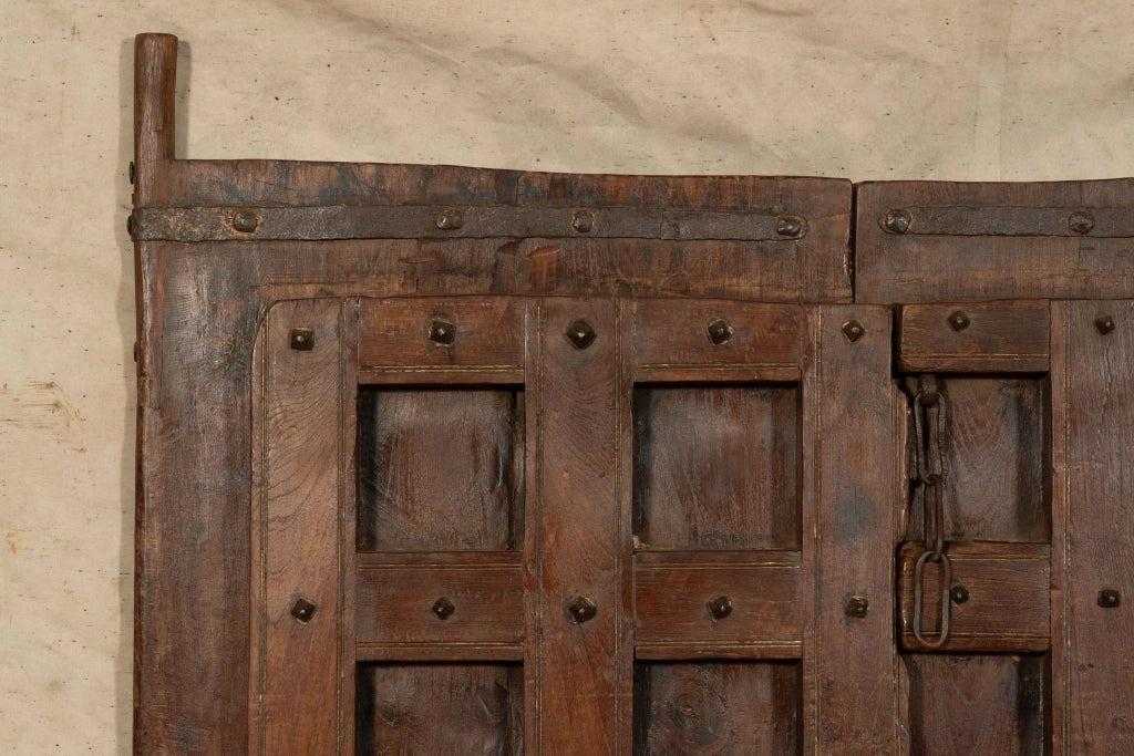 Biscottini Porta portone in legno massello e ferro da interno o da esterno vecchia e antica medievale scorrevole