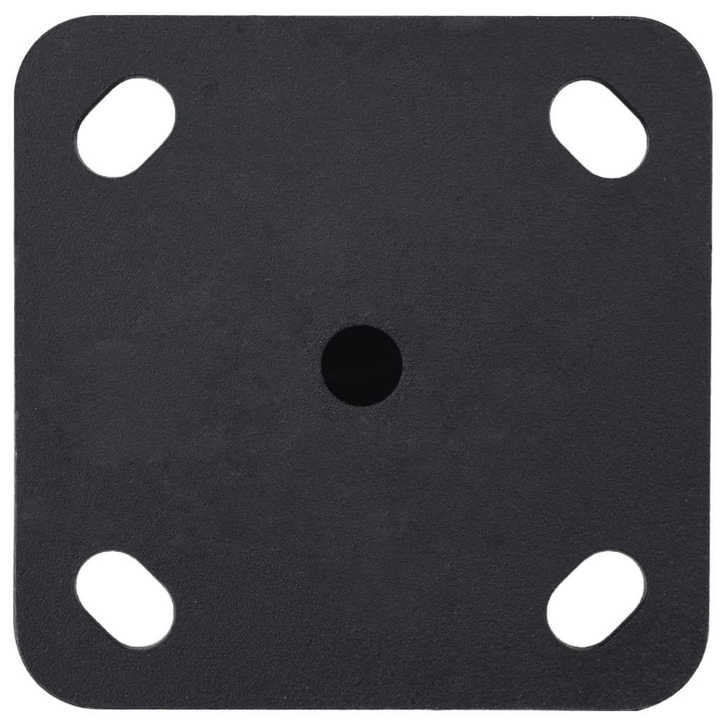 Base per ombrellone per pali da 32/34/38 mm facile da installare terrazza 9,5 x 9,5 x 30 cm acciaio nero opaco 02_0056361