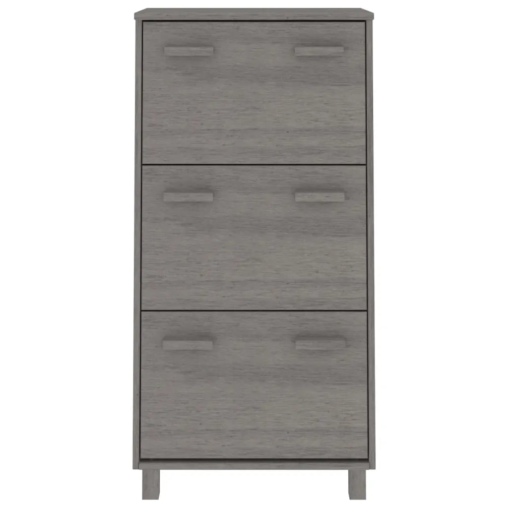 Scarpiera | Mobile per scarpe HAMAR Grigio Chiaro 59,5x35x117 cm in Legno di Pino