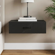 Tavolino da Parete Laterale Nero 59 x 34,5 x 17 cm 898656
