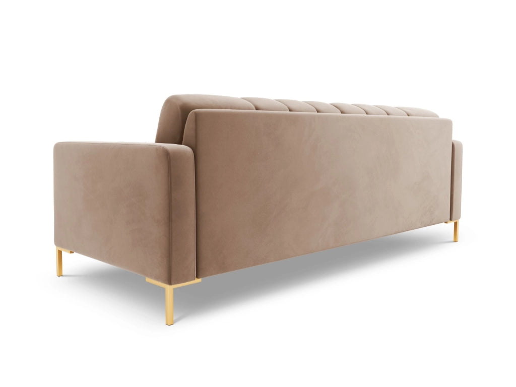 Cosmopolitan Design - Divano "Bali" 3 posti in velluto beige 