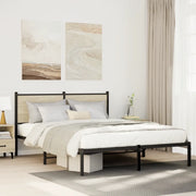 Giroletto senza Materasso in Metallo-Struttura Letto Rovere Sonoma 140x200 cm 169525