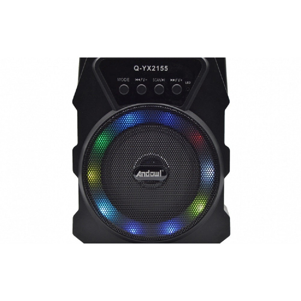 Trade Shop - Altoparlante Portatile Q-yx2155 15w Pmpo Bluetooth 5.0 Con Luci A Led Senza Fili -