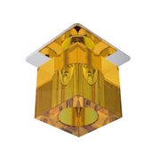 Faretto incasso quadrato cromato arancio 1xG4 Candellux