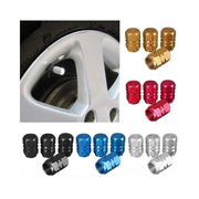 Trade Shop - Set 4 Tappi Tappo Coprivalvole Protezione Pneumatico Cromato Auto Moto Bici -