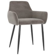 Sedie da Pranzo 2 pz Grigio Chiaro in Velluto 323104