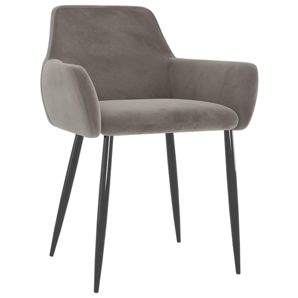 Sedie da Pranzo 2 pz Grigio Chiaro in Velluto 323104