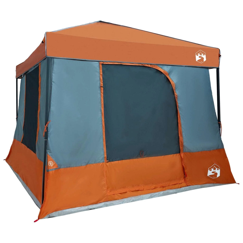 Set di Tende da Campeggio con tetto 2 pcs Grigio e arancione
