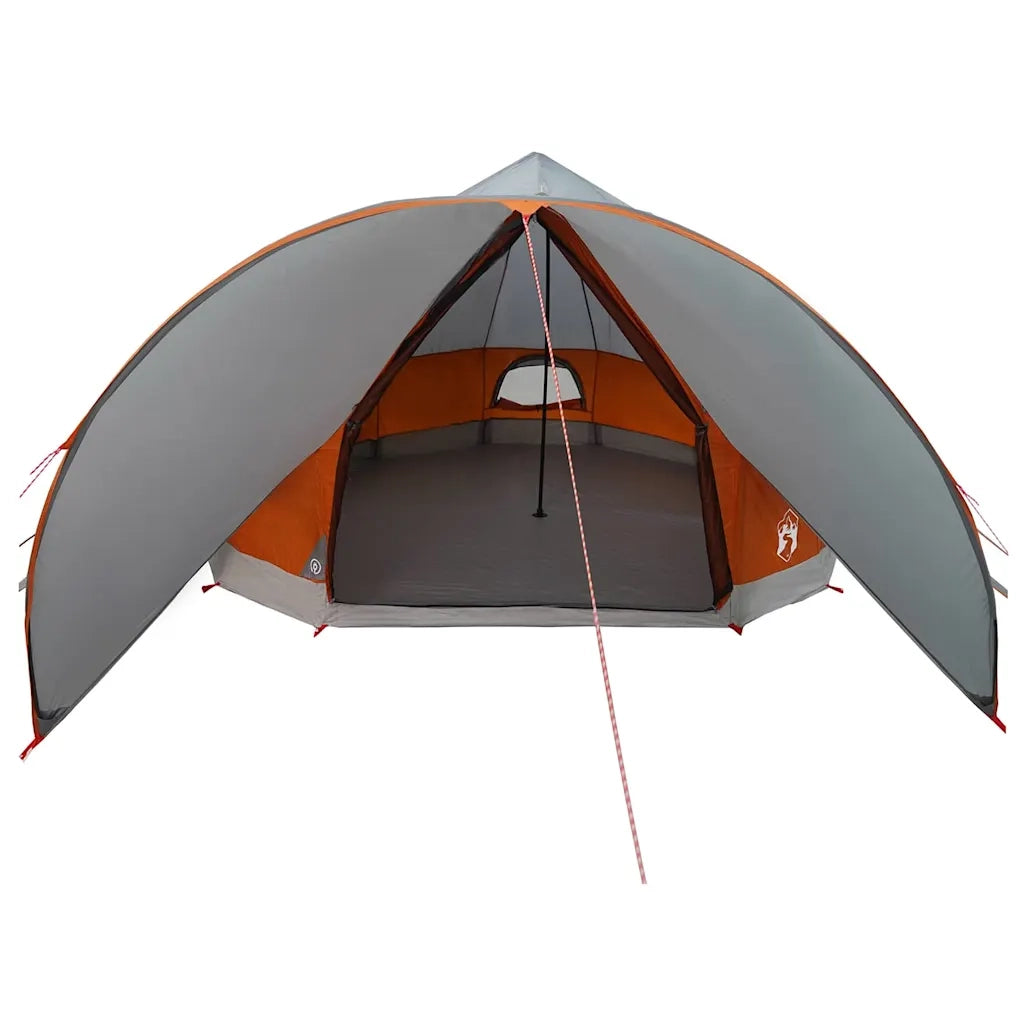 Tenda Teepee per 9 Persone con tetto Grigio e arancione