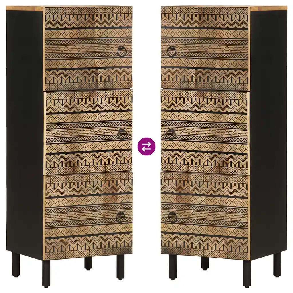 Credenza 40x33,5x110 cm in Legno Massello di Mango Grezzo 4018657