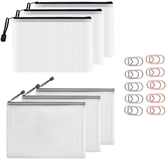 Documenti Waterresistenti - A5 - Fiches per Documenti - Contenitore per Documenti - Cartellone per Documenti - Translucido - Incluso con Appunti per Documenti