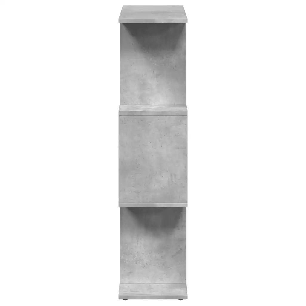 Libreria Divisorio 3Piani Grigio Cemento 70x24x97 cm Truciolato 858114