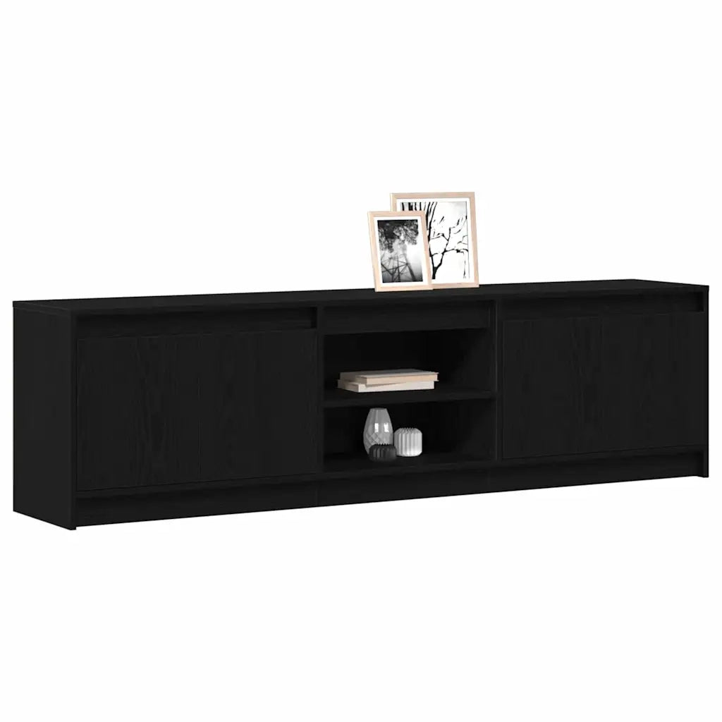 vidaXL Mobile TV Nero 182 x 34 x 50 cm Legno multistrato