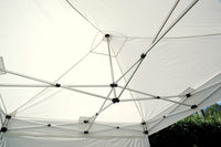 Gazebo da Giardino Pieghevole 3x3x3,25 m in Alluminio Tessuto Bianco