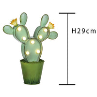 Lampada Cactus con Luci H 29 cm