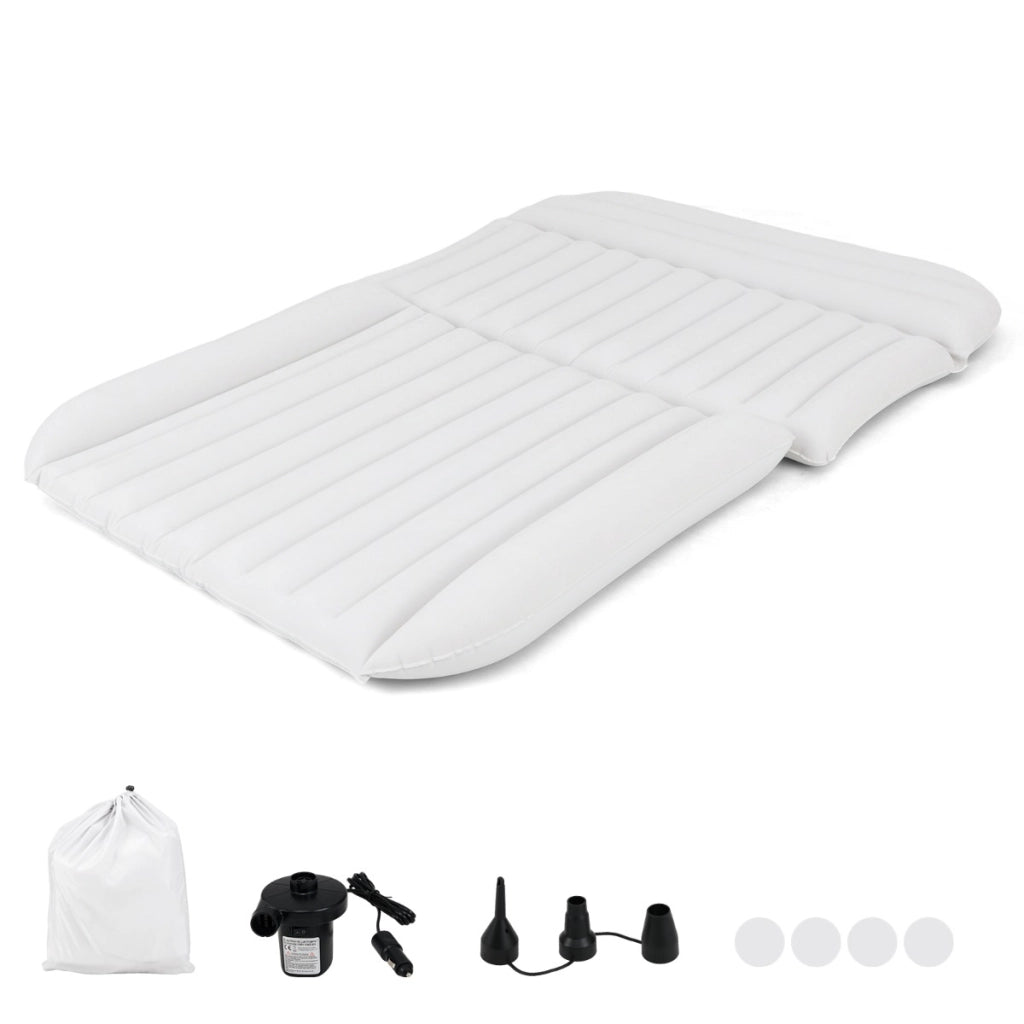 Letto da viaggio spesso rivestimento a doppio lato e borsa da trasporto, Materasso gonfiabile SUV per campeggio Beige-Accessori per veicoli