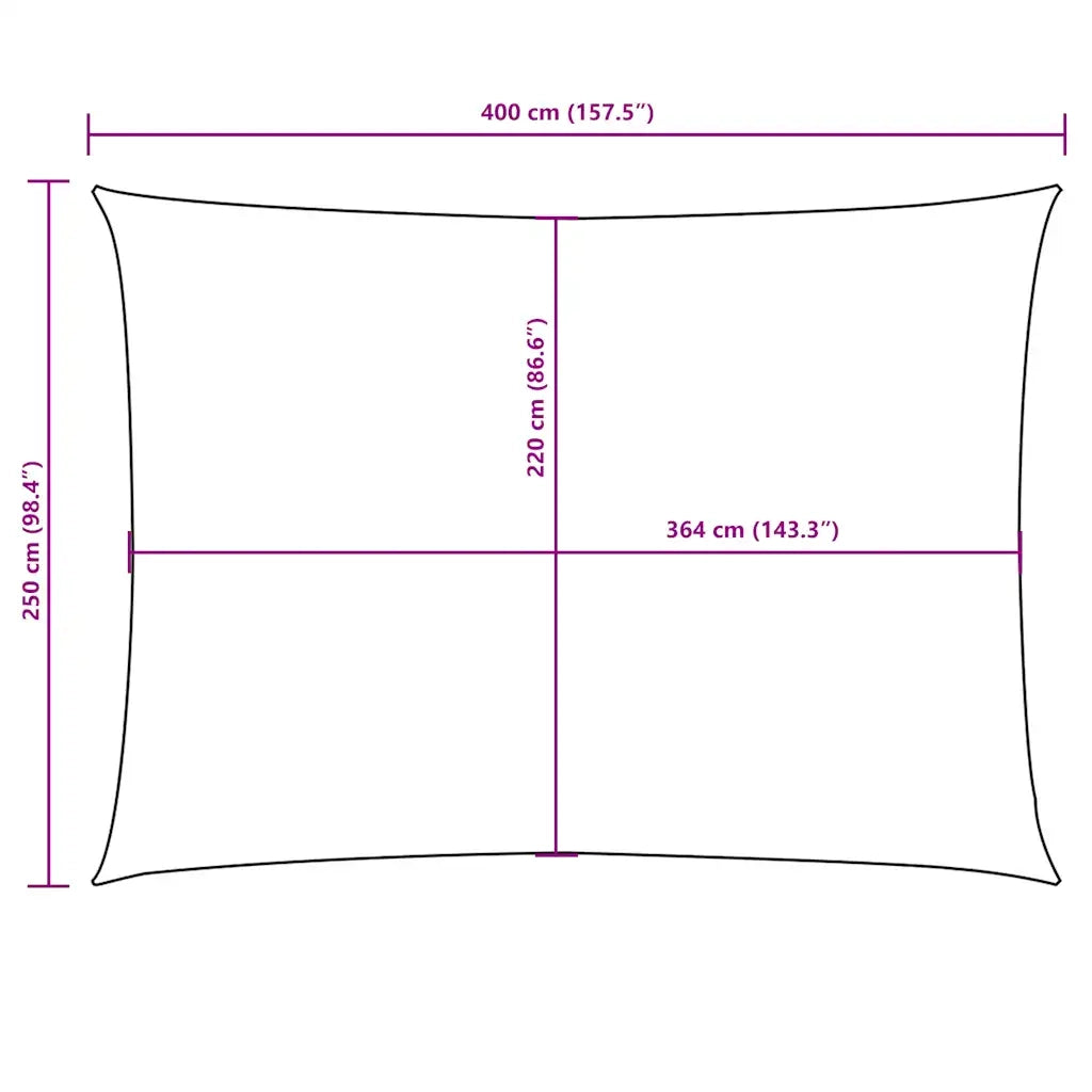 Parasole a vela | Telo Ombra | Vela da ombra Oxford Rettangolare 2,5x4 m Gialla