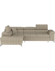 Divano angolare convertibile PALAZZO 4 posti beige – angolo sinistro con contenitore